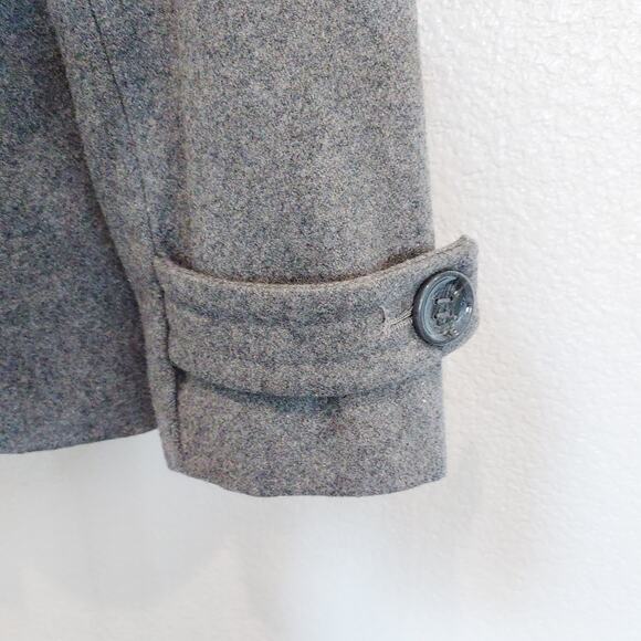 Calvin Klein Gray Wool Pea Coat w/Hood Size 8 - Picture 5 of 13